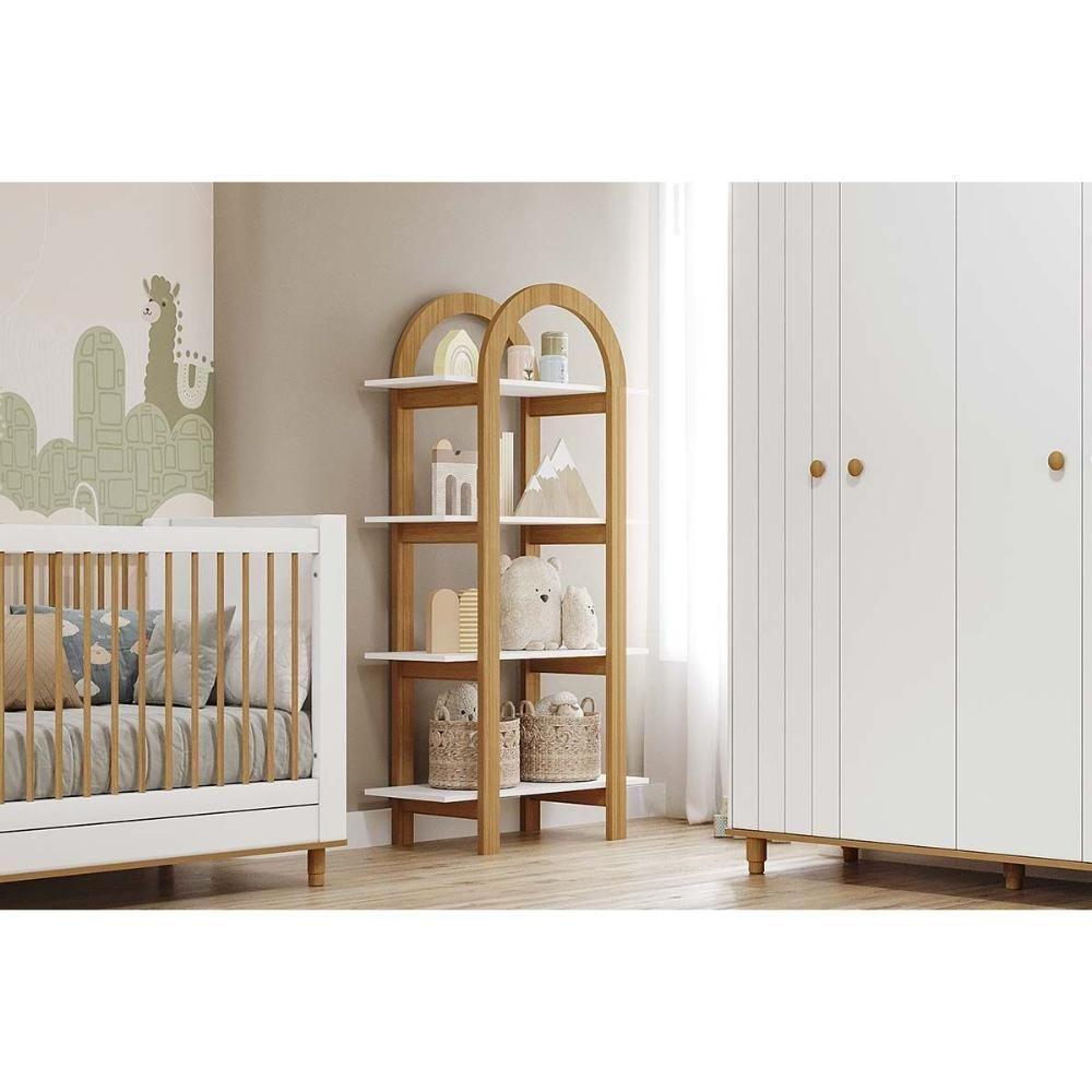 Estante Infantil Cupcake C- 4 Prateleiras Off White-nature - Permóbili Baby - 3