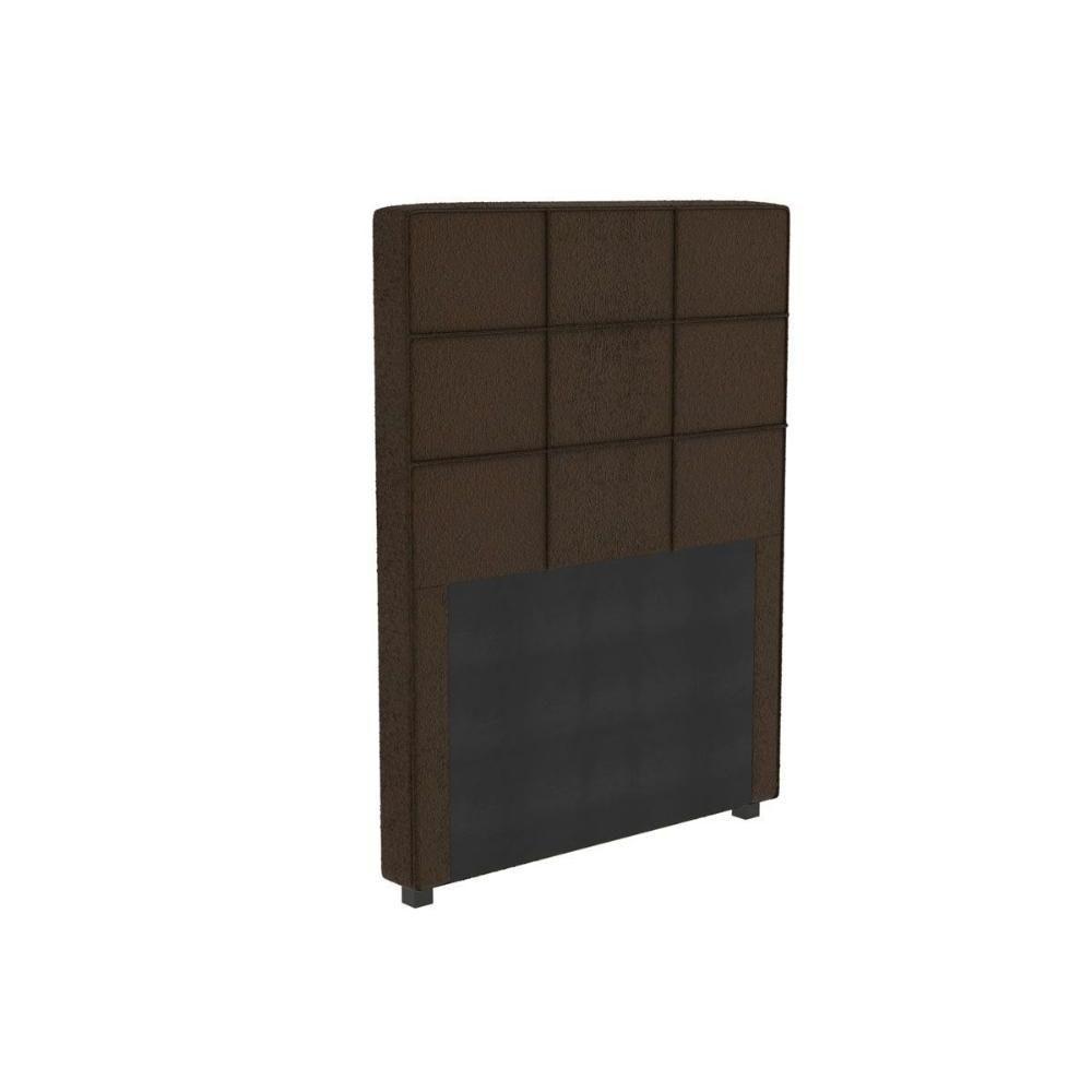 Cabeceira Cama Box Estofada Solteiro Cab009 - Boucle Chocolate - Kappesberg - 1