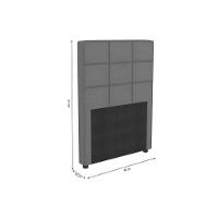 Cabeceira Cama Box Estofada Solteiro Cab009 - Boucle Bege - Kappesberg - 2