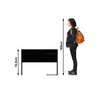 Mesa De Computador Gamer Me4161 + Balcão Me4164 - 2 Peças Preto-vermelho - Tecno Mobili - 3