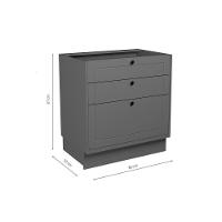 Balcão De Cozinha évora Ph 3120 C- 3 Gavetas S- Tampo 80cm Azul - Herval - 3