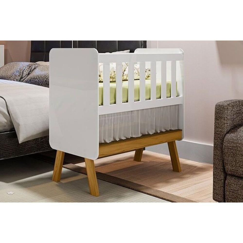 Berço Infantil Mini Guti 3 Em 1 Branco-amendoa - Peroba - 1