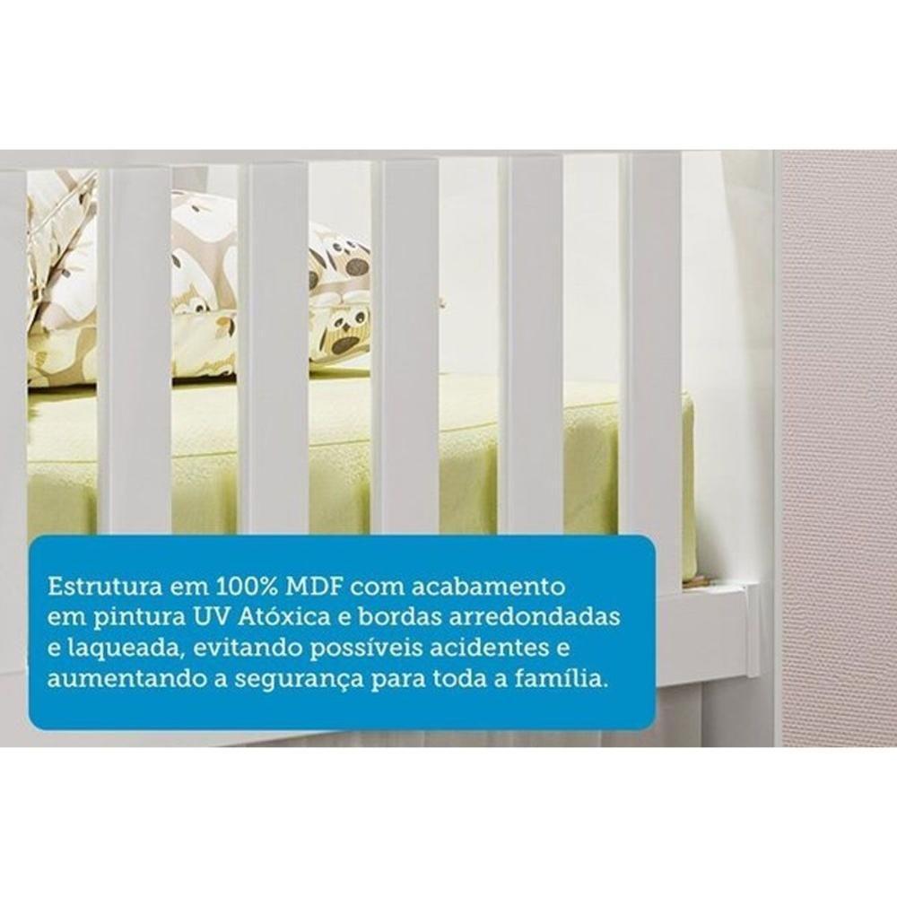 Berço Infantil Mini Guti 3 Em 1 Branco-amendoa - Peroba - 4