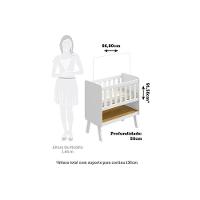 Berço Infantil Mini Guti 3 Em 1 Branco-amendoa - Peroba - 8