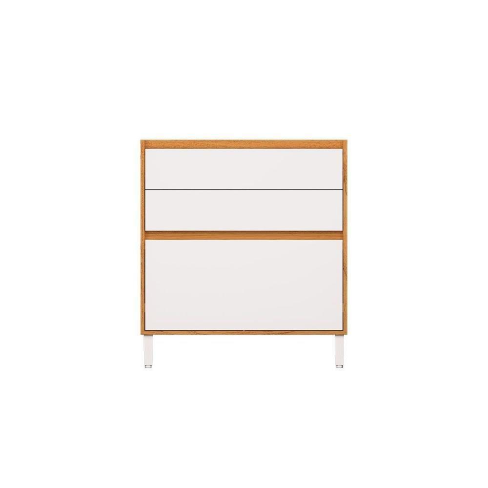 Balcão De Cozinha Denver Ph 3108 C- 3 Gavetas S- Tampo 80cm Freijo Rocks-branco - Herval - 2