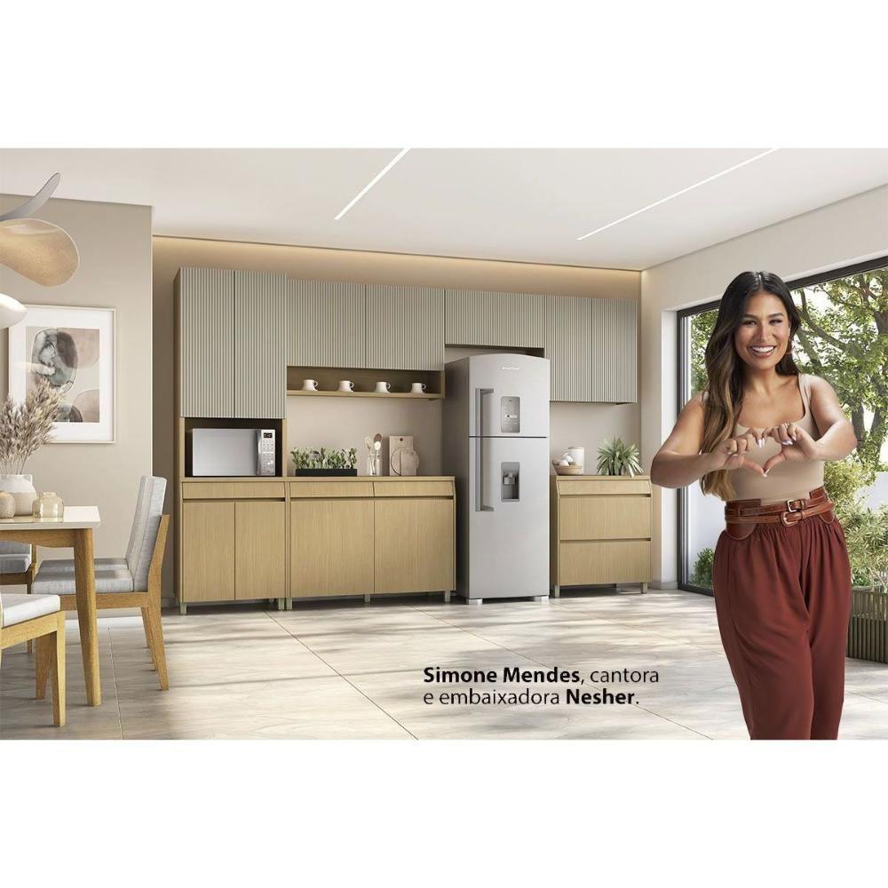 Balcão De Cozinha C- Tampo Simone Mendes C- 1 Porta E 1 Gaveta 80cm Carvalho-greice - Nesher - 2