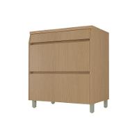 Balcão De Cozinha C- Tampo Simone Mendes C- 1 Porta E 1 Gaveta 80cm Carvalho-greice - Nesher - 1