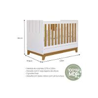 Berço Infantil Biscoito 2 Em 1 Fendi-nature - Permóbili Baby - 2