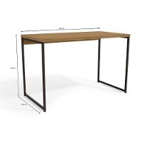 Mesa De Escritório Secretária Industrial Li002 Canela-branco - Kappesberg - 3