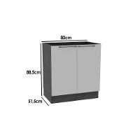 Balcão De Cozinha Amsterdam Ph 3132 C- 2 Portas S- Tampo 80cm Avela - Herval - 3