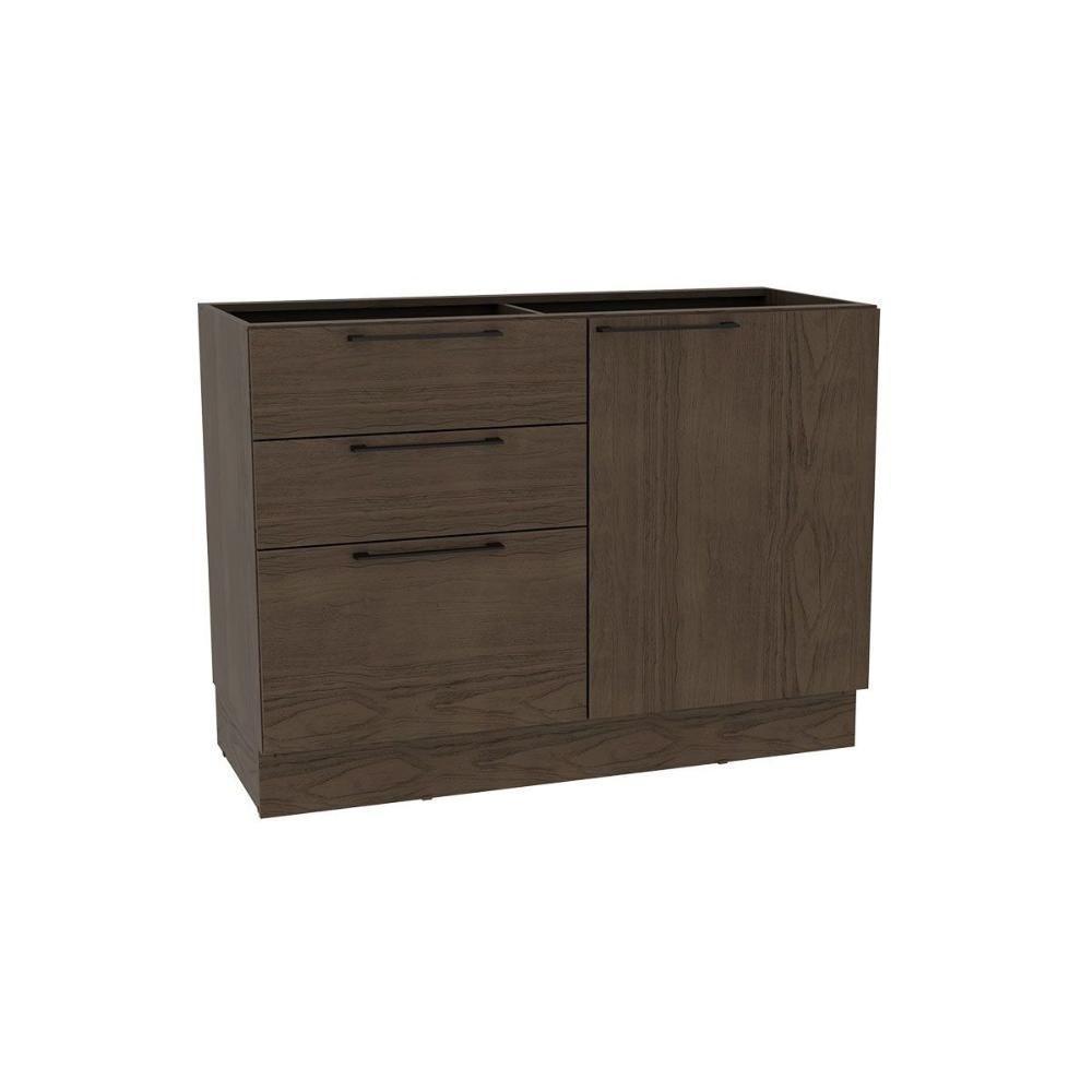 Balcão De Cozinha Amsterdam Ph 3135 C- 1 Porta E 3 Gavetas S- Tampo 120cm Avela - Herval - 1