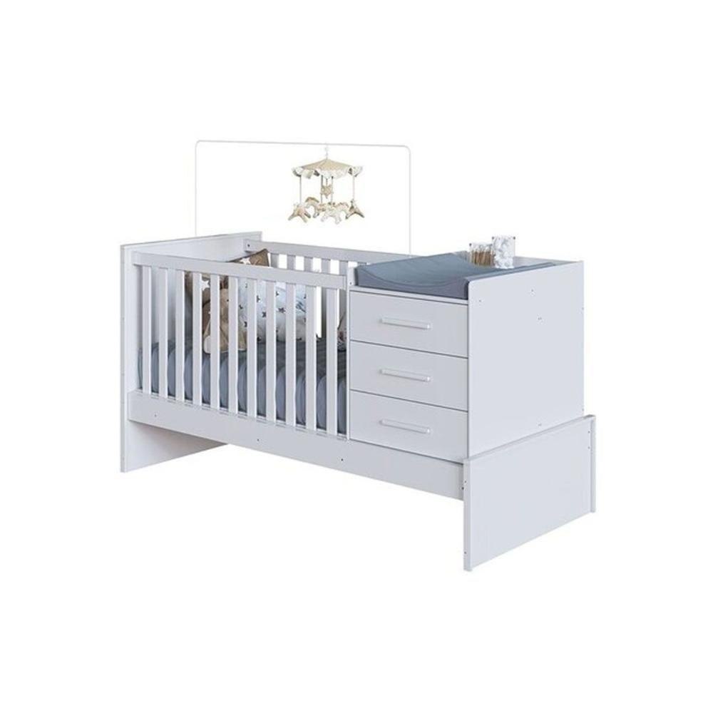 Berço Infantil Beni 4 Em 1 Branco - Peroba - 1