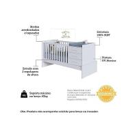 Berço Infantil Beni 4 Em 1 Branco - Peroba - 2
