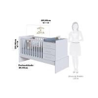 Berço Infantil Beni 4 Em 1 Branco - Peroba - 7