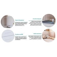 Berço Infantil Beni 4 Em 1 Branco-amendoa - Peroba