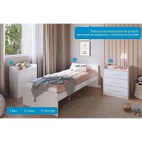 Berço Infantil Beni 4 Em 1 Branco-amendoa - Peroba - 6