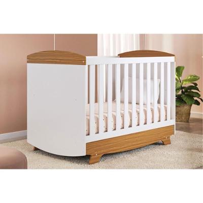 Berço Infantil Cris 3 Em 1 Branco-amendoa - Peroba