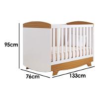 Berço Infantil Cris 3 Em 1 Branco-amendoa - Peroba - 3