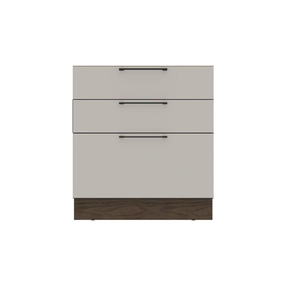 Balcão De Cozinha Amsterdam Ph 3133 C- 3 Gavetas E Divisor De Talheres S- Tampo 80cm Avela-off White - Herval - 2