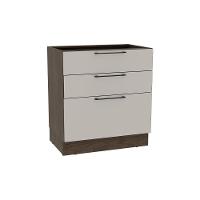 Balcão De Cozinha Amsterdam Ph 3133 C- 3 Gavetas E Divisor De Talheres S- Tampo 80cm Avela-off White - Herval - 1