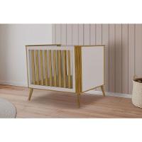 Berço Infantil Théo 3 Em 1 Off White-amendoa - Peroba - 1