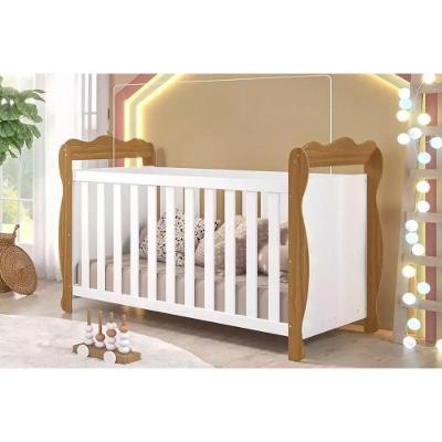 Berço Infantil Lisi 3 Em 1 Branco-amendoa - Peroba