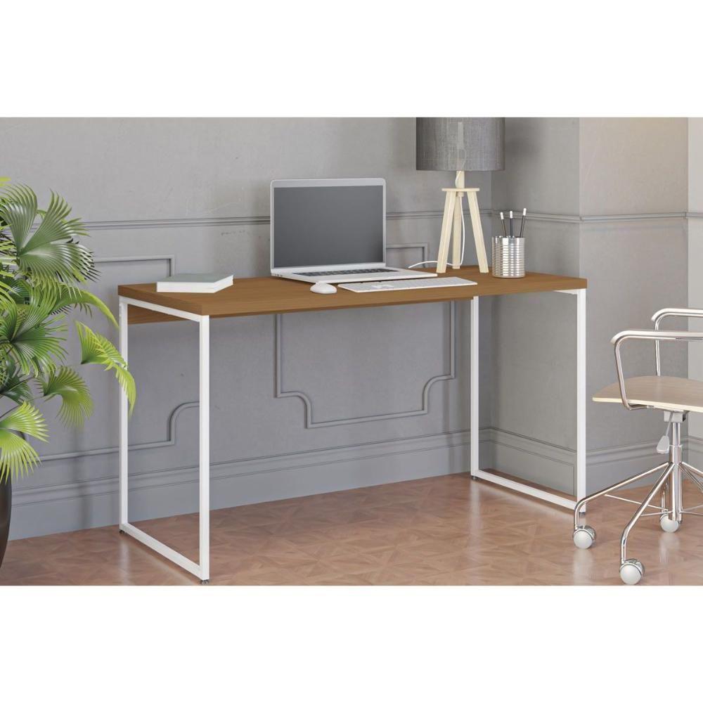 Mesa De Escritório Secretária Industrial Li003 Canela-branco - Kappesberg - 1