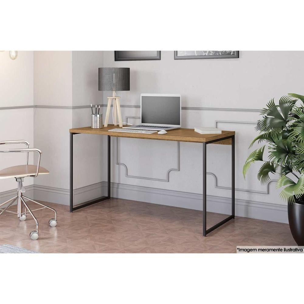 Mesa De Escritório Secretária Industrial Li003 Canela-branco - Kappesberg - 5