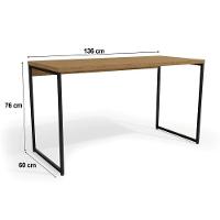 Mesa De Escritório Secretária Industrial Li003 Canela-branco - Kappesberg - 3