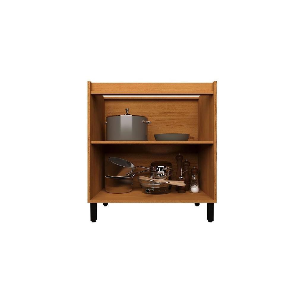 Balcão De Cozinha Denver Ph 3107 C- 2 Portas S- Tampo 80cm Freijo Rocks-branco - Herval - 3