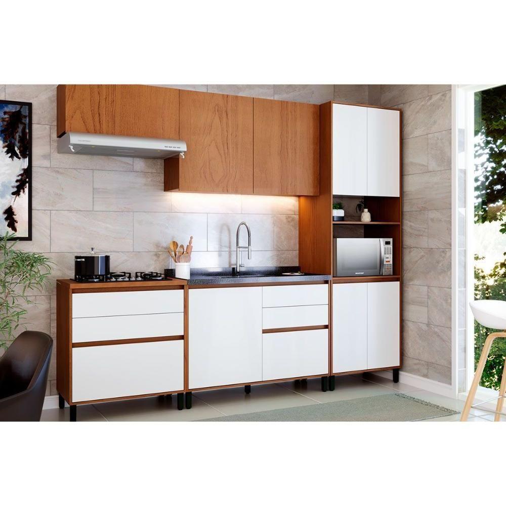 Balcão De Cozinha Denver Ph 3107 C- 2 Portas S- Tampo 80cm Freijo Rocks-branco - Herval - 4