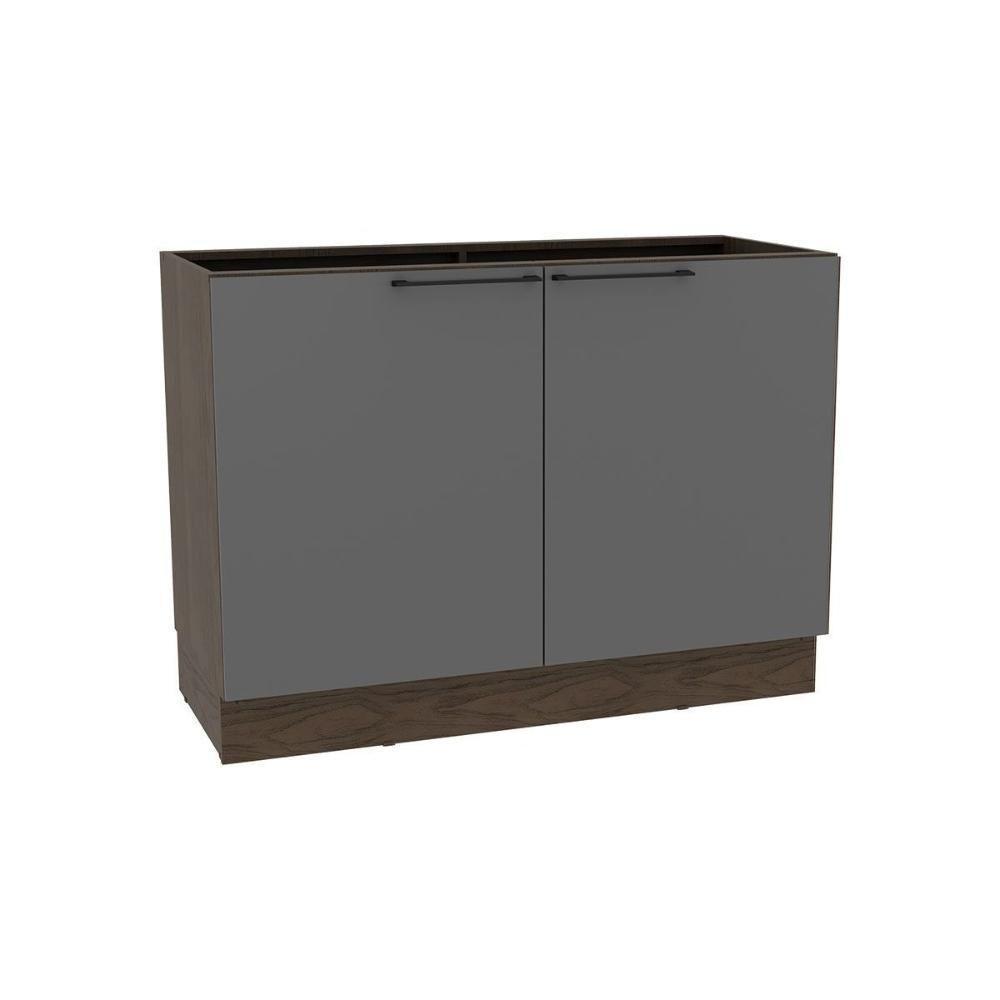 Balcão De Cozinha Amsterdam Ph 3134 C- 2 Portas S- Tampo 120cm Avela-grafite - Herval - 1