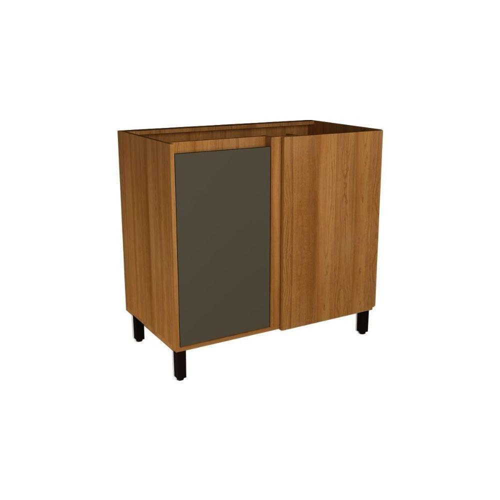 Balcão De Cozinha Denver Ph 3112 Canto Reto C- 1 Porta S- Tampo 92,5cm Freijo Rocks-grafite - Herval - 1