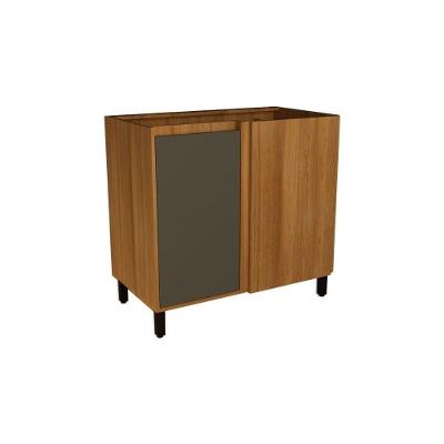 Balcão De Cozinha Denver Ph 3112 Canto Reto C- 1 Porta S- Tampo 92,5cm Freijo Rocks-grafite - Herval