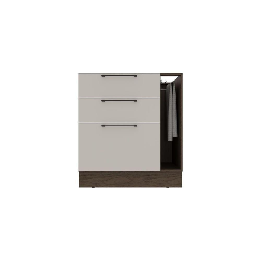 Balcão De Cozinha Amsterdam Ph 3139 C- 3 Gavetas E 1 Toalheiro S- Tampo 80cm Avela-off White - Herval - 2