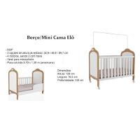 Berço Infantil Elô 2 Em 1 Branco-amendoa - Peroba - 3