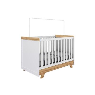 Berço Infantil Retrô 2 Em 1 Branco-amendoa - Peroba