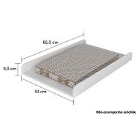 Multiuso De Quarto Bebê Trocador Infantil 711 Branco - Peroba - 2