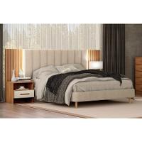 Cabeceira Cama Box Madeirado Casal Bandeira-himalaia C- 2 Mesas E 2 Gavetas Cumaru-fendi 25 - Novo Horizonte - 1