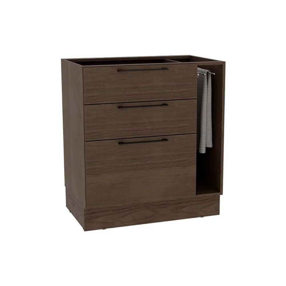 Balcão De Cozinha Amsterdam Ph 3139 C- 3 Gavetas 1 Toalheiro E Divisor De Talheres S- Tampo 80cm Avela - Herval - 1