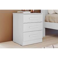 Mesa Cabeceira Milão-deca C- 3 Gavetas Neve - Novo Horizonte - 1