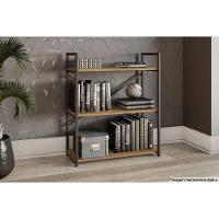 Estante P- Sala Industrial Baixa Li007 C- 3 Prateleiras 72x85cm Canela-branco - Kappesberg - 4