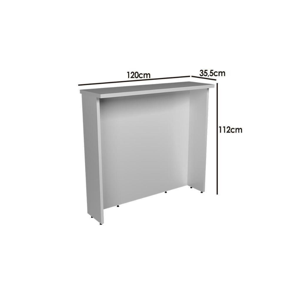 Bancada Ilha Cozinha Ph 3068 évora 120cm Branco-cinza Argila - Herval - 2