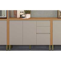 Balcão De Cozinha C- Tampo Allure C- 2 Portas E 3 Gavetas 120cm Jequitiba-gris Fosco - Linea Brasil - 7