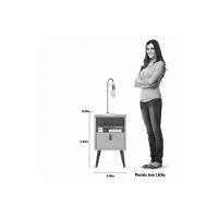 Mesa Cabeceira Búzios C- 1 Gaveta E 1 Nicho Off White - Linea Brasil - 3