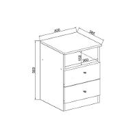 Mesa Cabeceira Irlanda C- 2 Gavetas Freijo - Genialflex - 2