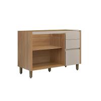 Balcão De Cozinha Allure C- 2 Portas E 3 Gavetas S- Tampo 120cm Jequitiba-gris Fosco - Linea Brasil - 3