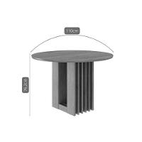 Mesa Multiuso Cozinha Ariela C- Tampo Madeirado Redondo 109x109cm Cinamomo - Cimol - 3