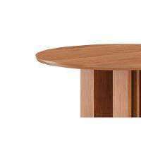 Mesa Multiuso Cozinha Ariela C- Tampo Madeirado Redondo 109x109cm Cinamomo - Cimol