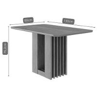 Mesa P- Cozinha Ariela C- Tampo Madeirado 130x80cm Cinamomo - Cimol